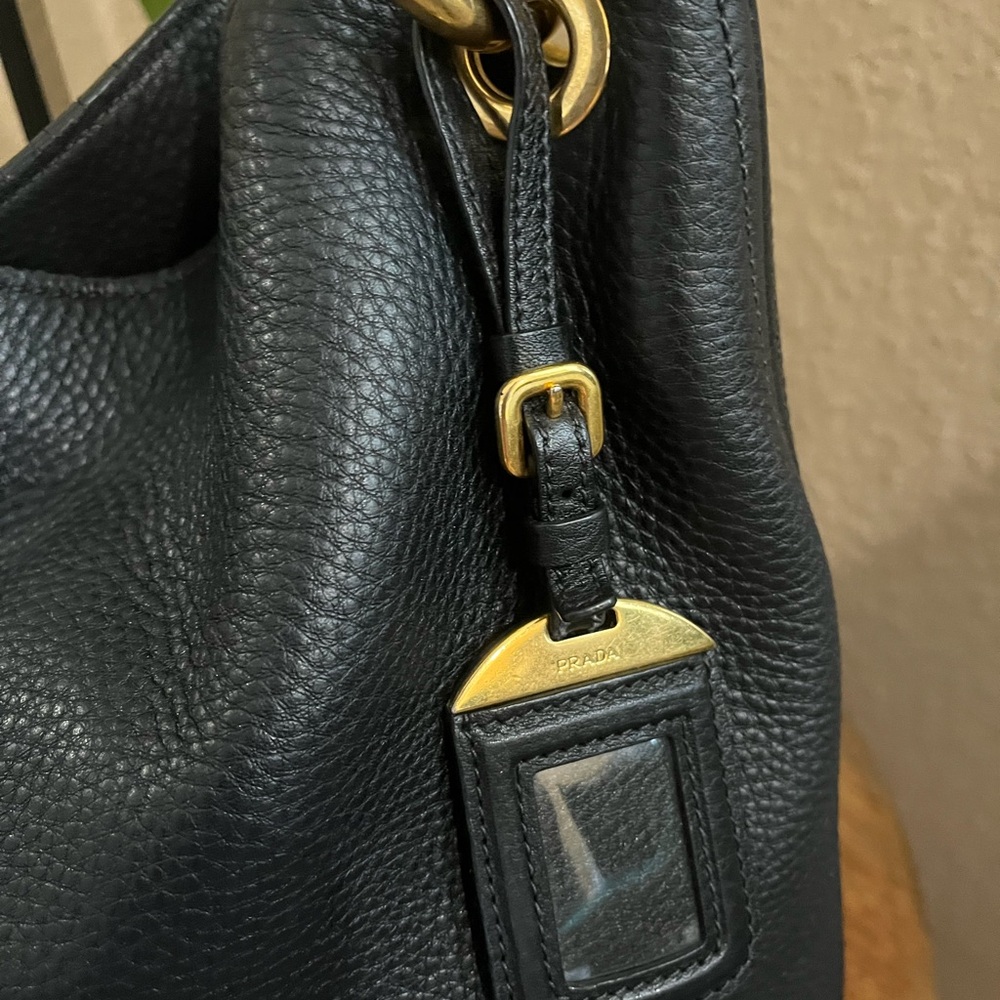 PRADA VITELLO DAINO LEATHER SHOULDER BAG - Picture 4 of 16